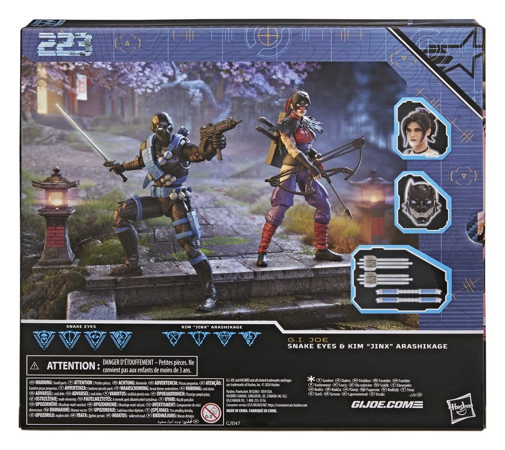 Hasbro - G.I. Joe Classified Series - Ninja Force - Snake Eyes & Kim “Jinx” Arashikage #223 - 6” Action Figure 2-Pack