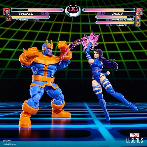 Hasbro - Marvel Legends - Gamerverse - Psylocke contre Thanos (Pack de 2) - Figurine articulée de 15 cm