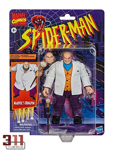 Hasbro - Marvel Legends - Retro Collection - Spider-Man: The Animated Series - Kingpin (white suit, reissue) - 6” Action Figure