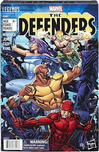 Hasbro - Marvel Legends - Les Défenseurs (Coffret Deluxe de 4 figurines) - Murdock, Jones, Cage et Rand - Exclusivité - Figurines articulées de 15 cm
