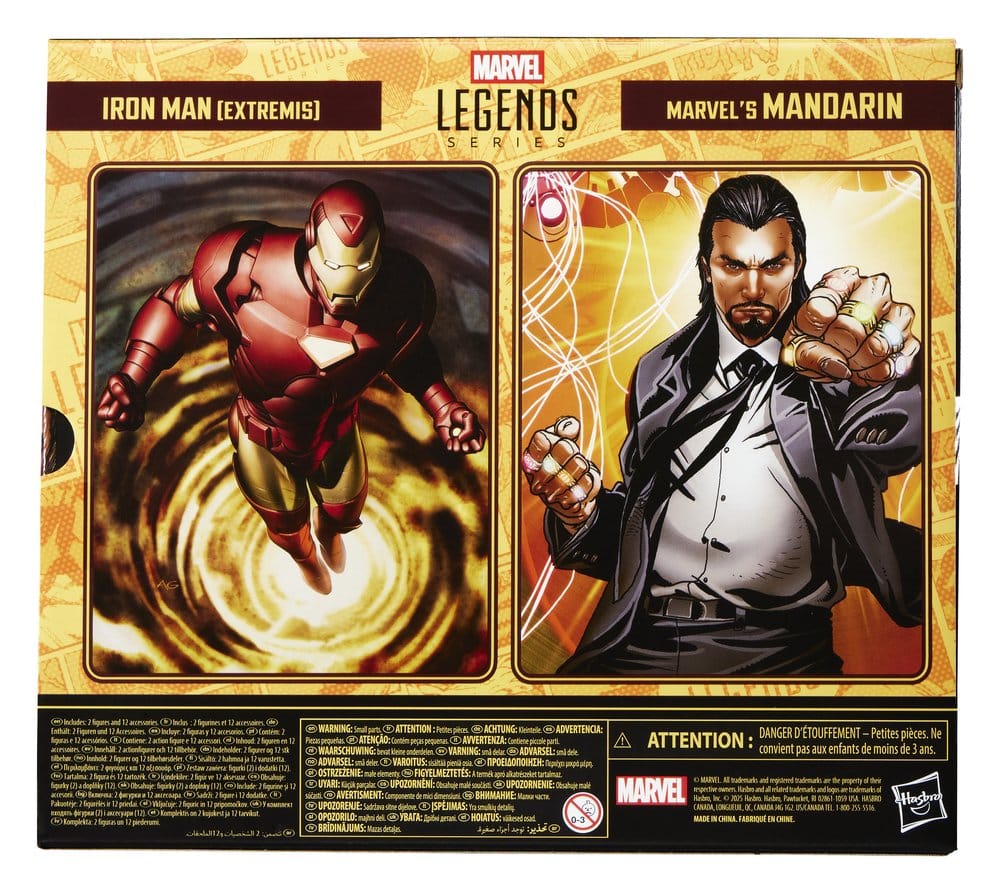 Hasbro – Marvel Legends – The Invincible Iron Man – Iron Man (Extremis) & Marvel’s Mandarin – 2er-Pack – 15 cm Action-Figuren
