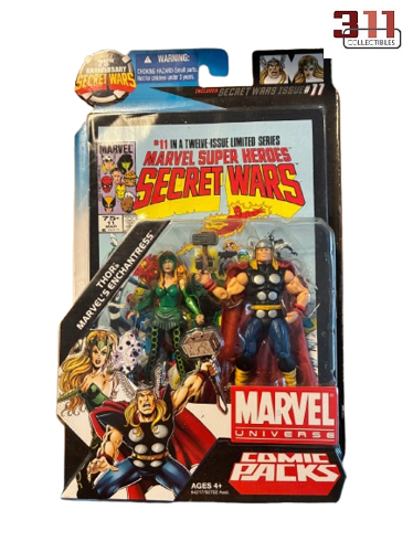 Hasbro - Marvel Universe - Comic Pack - Secret Wars: 25th Anniversary - Thor and Enchantress (#11 of 12) - 3.75” Action Figure