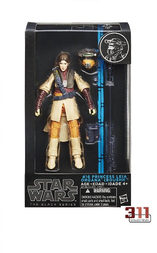 Hasbro - Star Wars - Black Series - Blue Line Wave - Princess Leia (Boushh) #16 - 6” Action Figure (DMG)