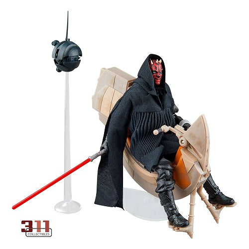 Hasbro - Star Wars - The Black Series - The Phantom Menace - Darth Maul &amp; Sith Speeder [SDCC Deluxe] - 6″ Action Figure + Vehicle