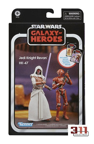 Hasbro - Star Wars - La Collection Vintage - Galaxie des Héros - Jedi Revan et HK-47 - Pack de 2 figurines - 9,5 cm