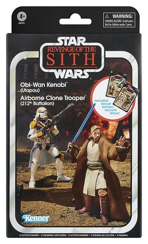 Hasbro - Star Wars - Vintage Collection - Episode III: Revenge of the Sith - Obi-Wan Kenobi (Utapau, #VC398) & Airborne Clone Trooper (212th Battalion, #VC399, 2-Pack) - 3.75” Action Figure