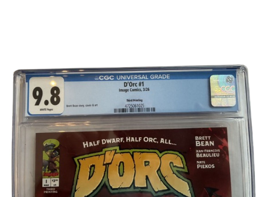 Image Comics - D’orc #1 (Dritte Auflage, Brett Bean Cover) - CGC 9.8 Universal Grade - Bewerteter Comic