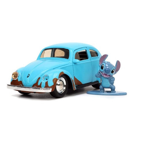 Jada Toys - Lilo & Stitch Hollywood Rides - Blue Volkswagen Beetle with Figure (1/32) (Die-Cast)