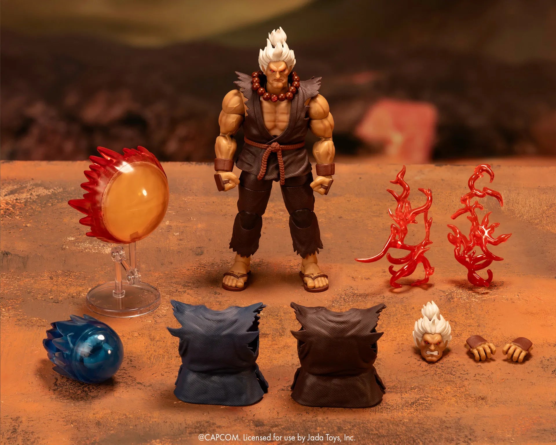 Jada Toys - Ultra Street Fighter II: The Final Challengers - Akuma (Player 2 Deluxe) - Jada Next Level Exclusive - 6” Action Figure