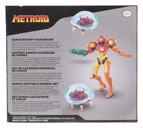 Jakks Pacific - World of Nintendo - Metroid - Samus Bounty Hunter Mini Figure 3-Pack - 6 cm Figure Set