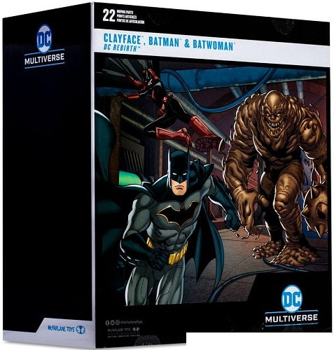 Mc Farlane Toys – DC Multiverse – Clay Face – Batman und Batwoman (3er-Pack exklusiv) (Gold Label – DC Rebirth)