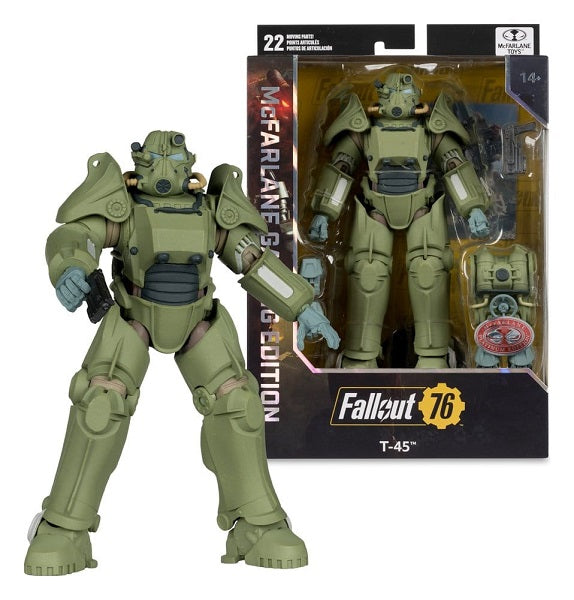 McFarlane Toys - Gaming Edition - Fallout 76 - T-45 Military Armor (Red Platinum Edition) - 20 cm Action Figure