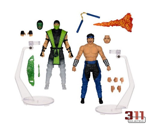 McFarlane Toys - Mortal Kombat Klassics - 2‑Pack Reptile vs. Liu Kang - 7" Action Figure Set
