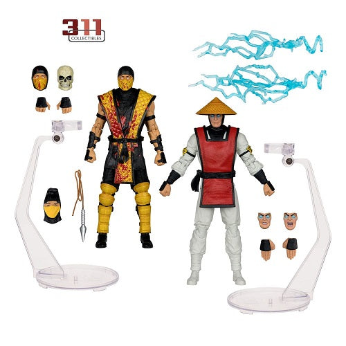 McFarlane Toys - Mortal Kombat Klassics - 2‑Pack Scorpion vs. Raiden - 7" Action Figure Set