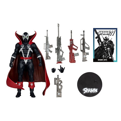 McFarlane Toys - Spawn - Page Punchers - Spawn 1977 Red and Black (Chase) Red Platinum Edition - 7” Action Figure
