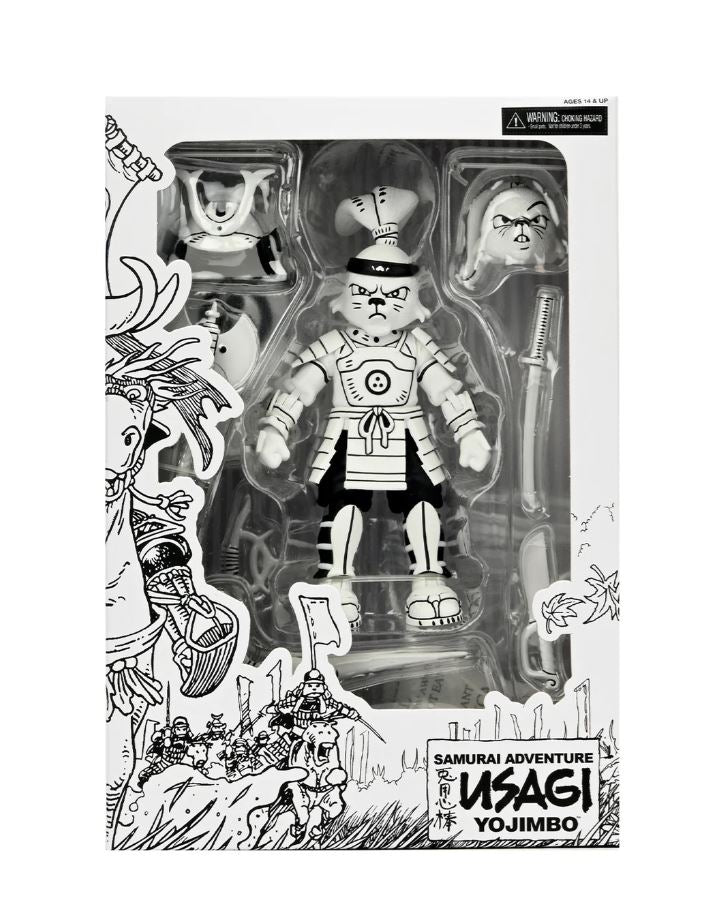 NECA - Usagi Yojimbo - Samurai Usagi Yojimbo (Schwarz-Weiß) - 7″ Actionfigur
