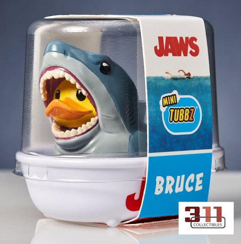 Numskull - TUBBZ Mini - Jaws - Bruce - 5 cm Collectible Duck met badkuipdisplay (Boxed Edition)