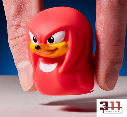 Numskull - TUBBZ Mini - Sonic the Hedgehog - Knuckles the Echidna - 5 cm Collectible Duck met badkuipdisplay (Boxed Edition)