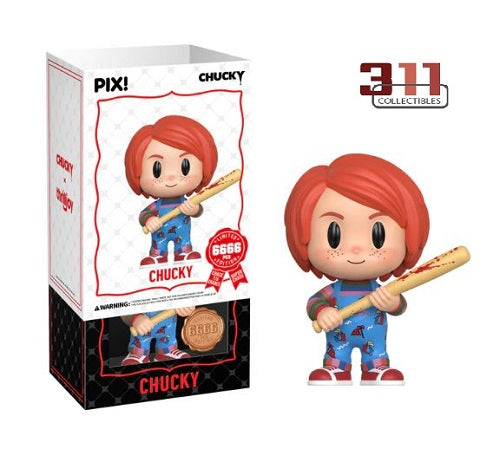Thrilljoy - PIX! - Childs Play - Chucky - 10 cm Collectible Figure (6666pcs, Geopende Hero (Common) Variant)