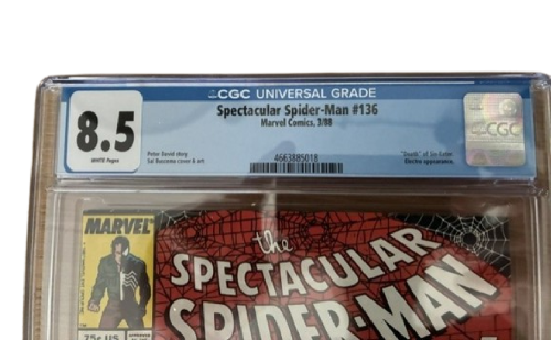 CGC - Universal Grade - Marvel - Spectacular Spider-Man #136 (03/1988, 8.5) - Graded Comic Book