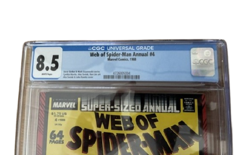 CGC - Universal Grade - Marvel - Web of Spider-Man Annual #4 (1988, 8.5) - Graded Comic Book