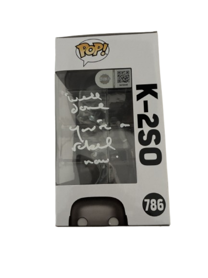 Funko - POP! - Star Wars - K-2SO (Signed by Alan Tudyk, Character Name & Quote, SWAU COA) - Vinyl Figure