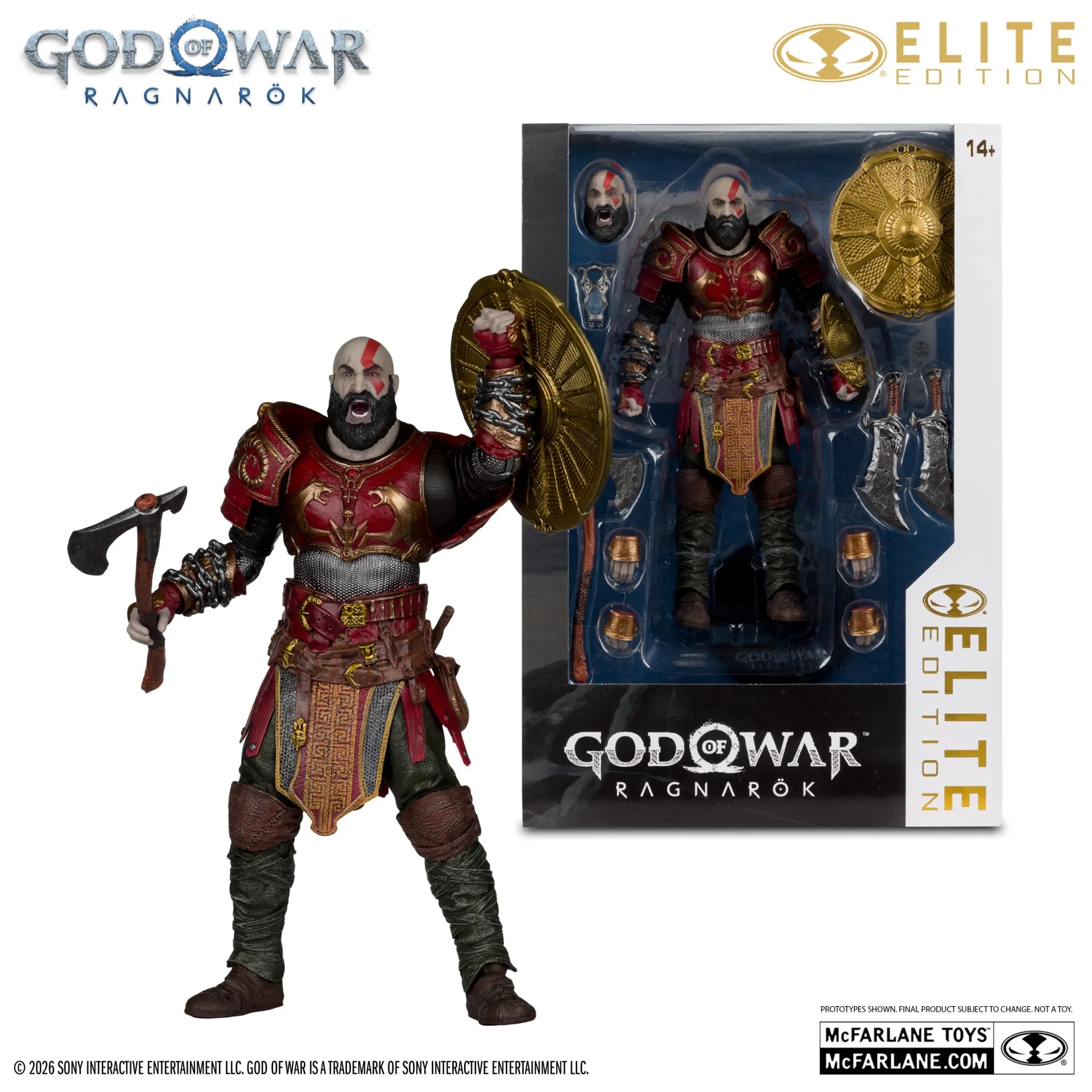 McFarlane Toys - Elite Edition - God of War: Ragnarok - Kratos (Ares Armor) #12 - 18 cm Action Figure