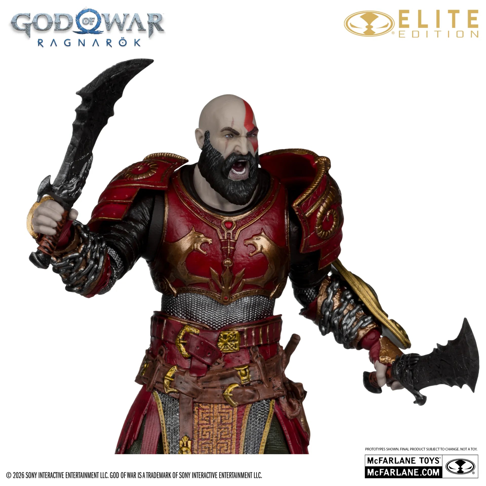 McFarlane Toys - Elite Edition - God of War: Ragnarok - Kratos (Ares Armor) #12 - 18 cm Action Figure