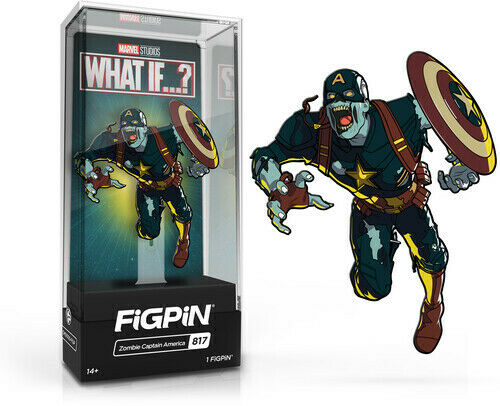 Figpin - Marvel - What IF? - Zombie Captain America 817 - Collectible Pin with Premium Display Case