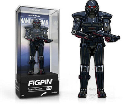 Figpin - Star Wars - The Mandalorian - Dark Trooper - 826 - Collectible Pin with Premium Display Case