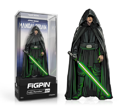 Figpin - Star Wars - The Mandalorian - Luke Skywalker 825 - Collectible Pin with Premium Display Case