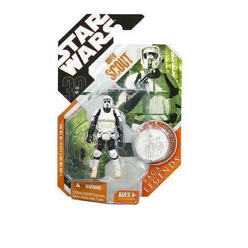 Hasbro - Star Wars - 30th Anniversary - 3.75 - Saga Legends - Biker Scout (with Coin)