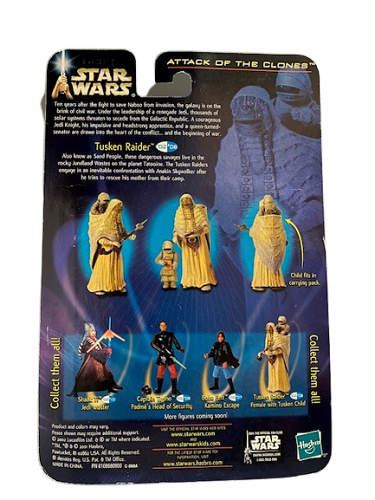 Hasbro - Star Wars - Blue Box Collection - 3.75 - Attack of the Clones - Tusken Raider (Female /w Tusken Child)
