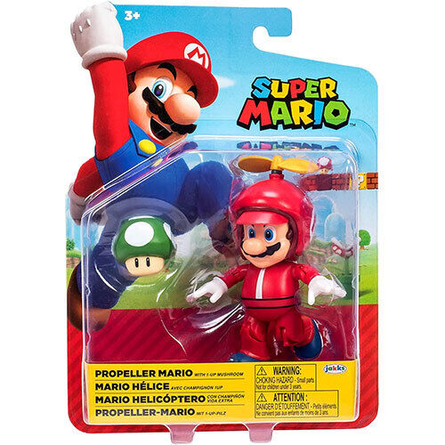 Jakks Pacific - Super Mario - Propeller Mario (/w green mushroom)