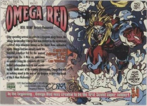TCG - Marvel  - 1993 - Marvel Masterpieces - Omega Red 54 SLAB (GMA 10)