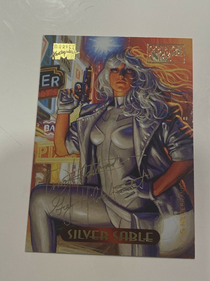 TCG - Marvel Masterpieces - 1992 - Silver Sable 110 (Gold for Silver Signature Series)